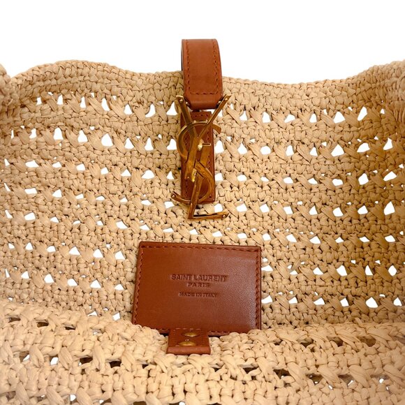 Yves Saint Laurent Le 5A7 Raffia Hobo Crossbody Bag - Picture 9 of 10
